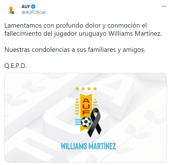 comunicado uruguay futbol williams martinez