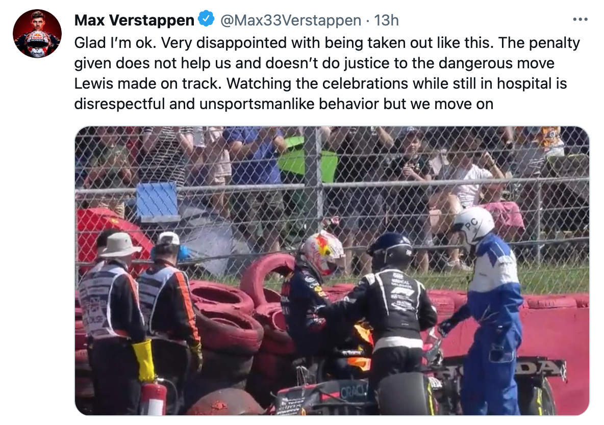 TUIT Verstappen accidente Silverstone