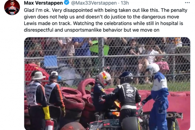 TUIT Verstappen accident Silverstone