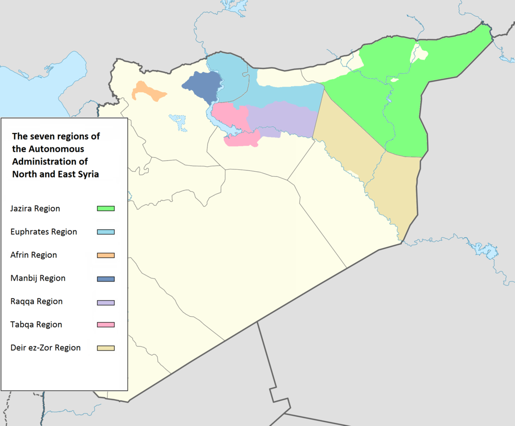 Map Rojava lados kurdistan siria - AntonSamuel