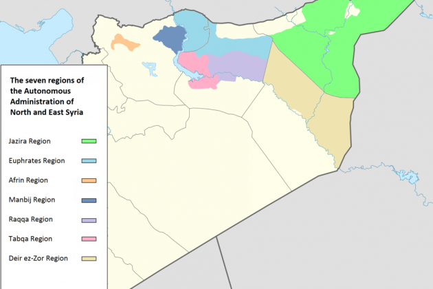 Map Rojava lados kurdistan siria - AntonSamuel