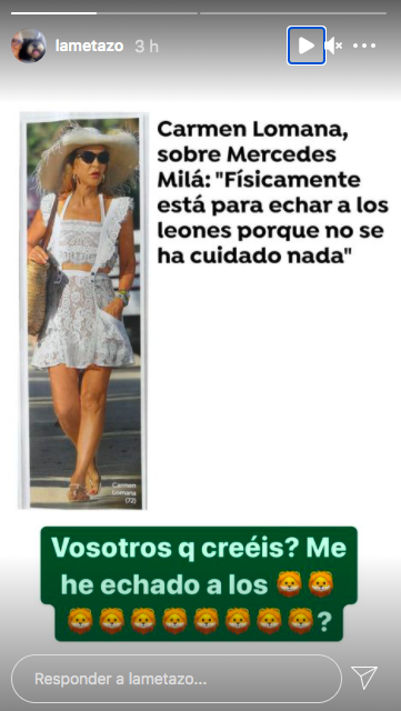 Perfil de Instagram de Mercedes Milá