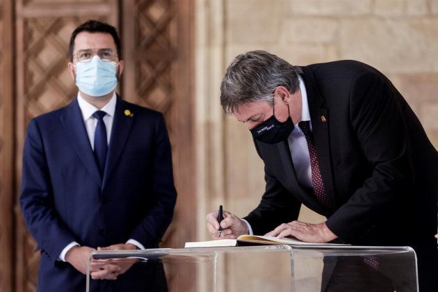Pere Aragones ministro-presidente de Flandes Jan Jambon EFE