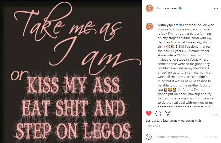 Britney Speats dice basta Instagram