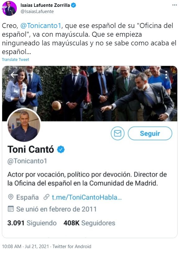 toni canto tuit lafuentejpg