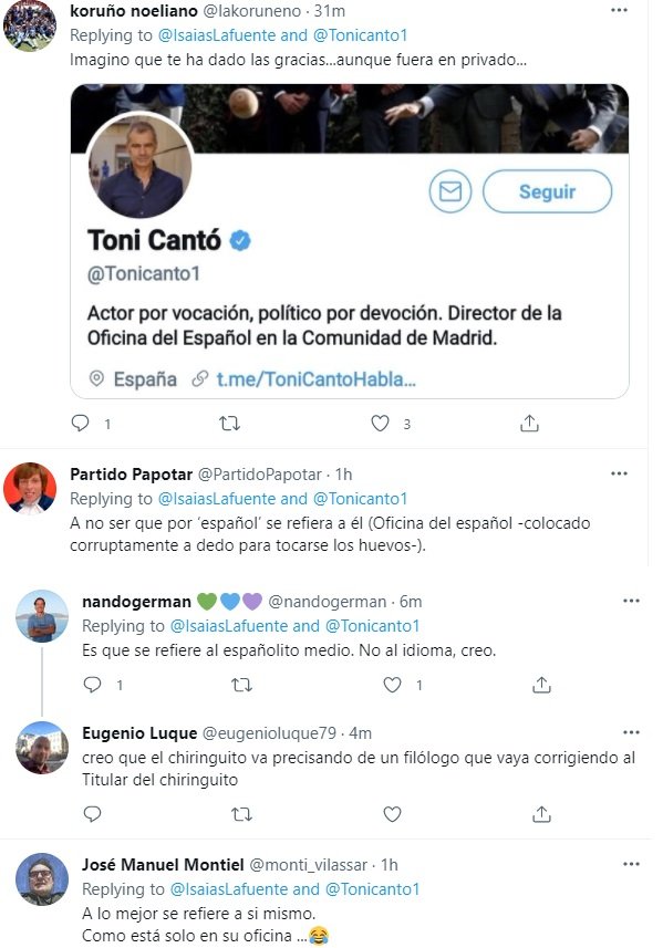 toni canto tuits español