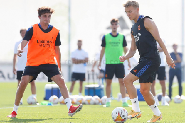 Odegaard Real Madrid entrenamiento