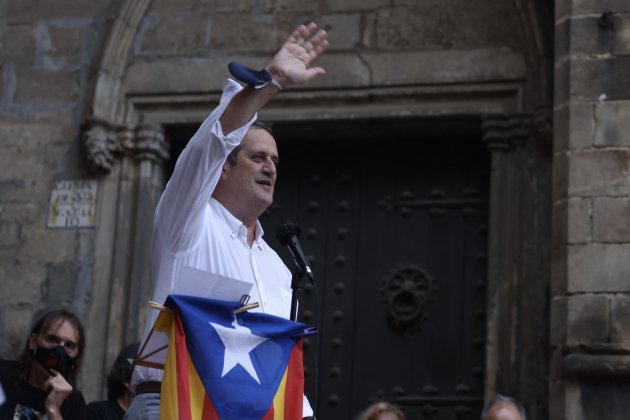 Quim Forn acto 'bastante represalies: estamos aquí' en la plaza del rey Sergi Alcàzar