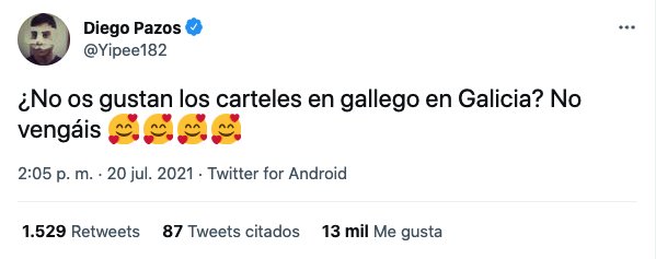 tuit de gallego en españoles @yipee182