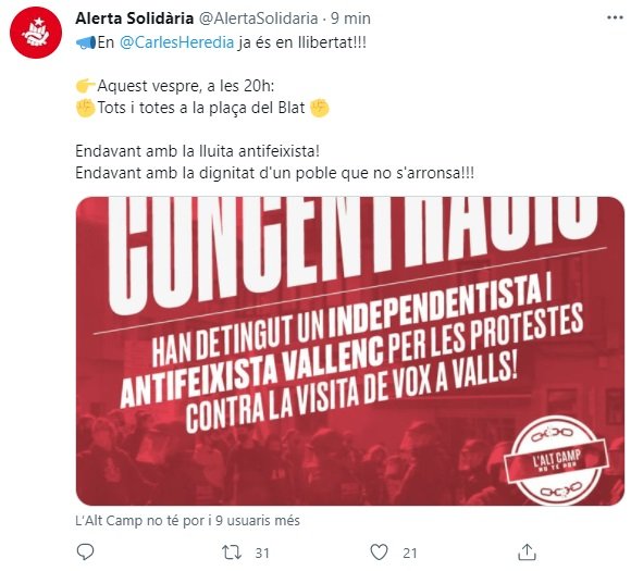 TUIT Alerta Solidaria Carles Heredia