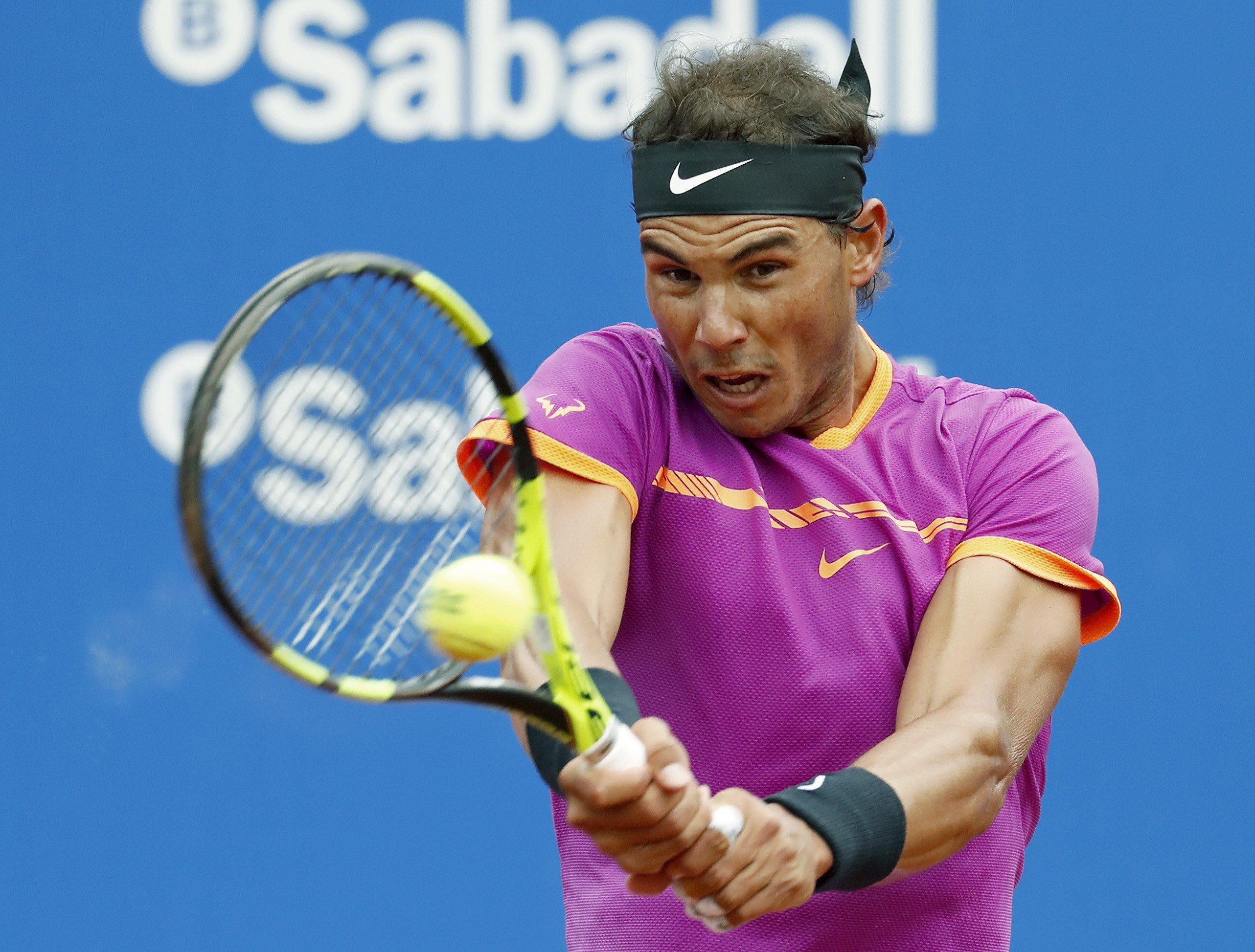 Nadal no tremola a l'Open Banc Sabadell