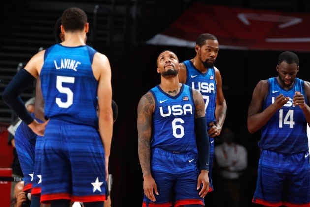 Lillard Lavine Durant estados unidos basket derrota efe