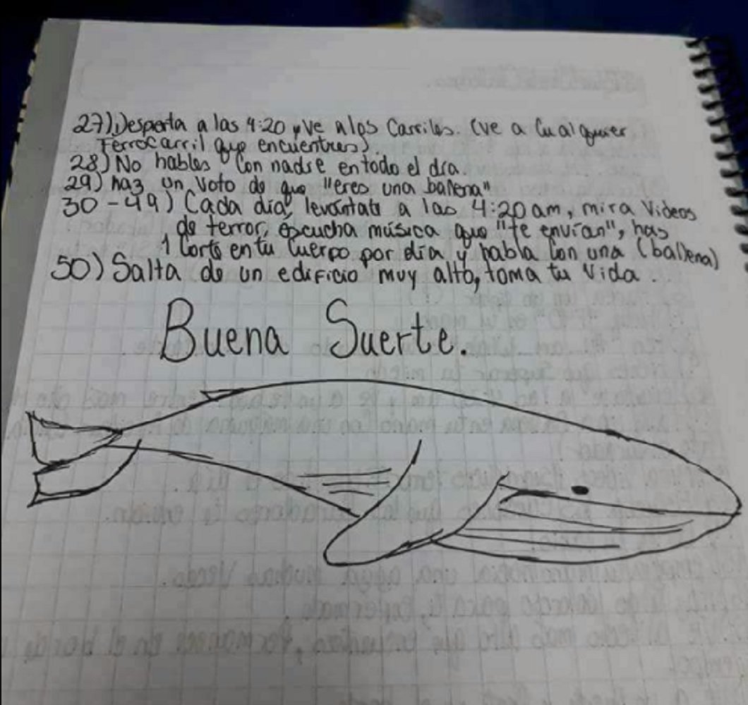 La Guardia Civil detecta posibles casos del juego de la Ballena azul