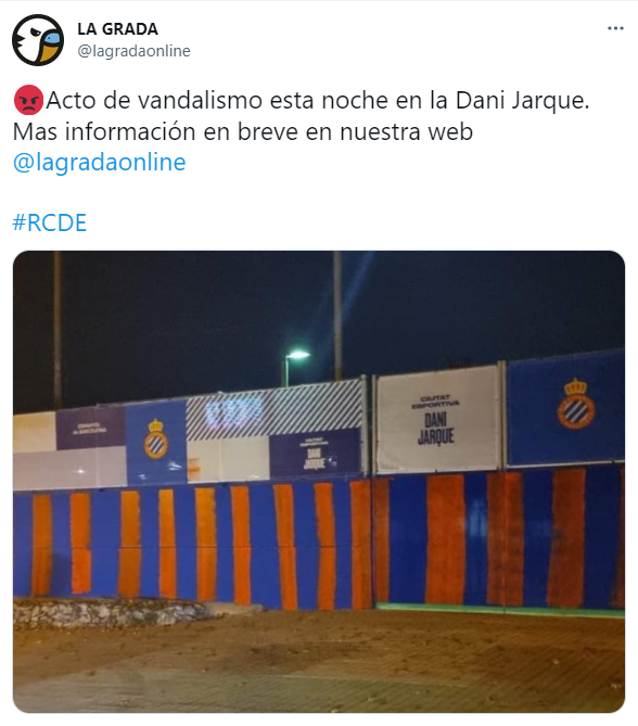 captura ciudad deportiva dani jarque pintadas barça @lagradaonline