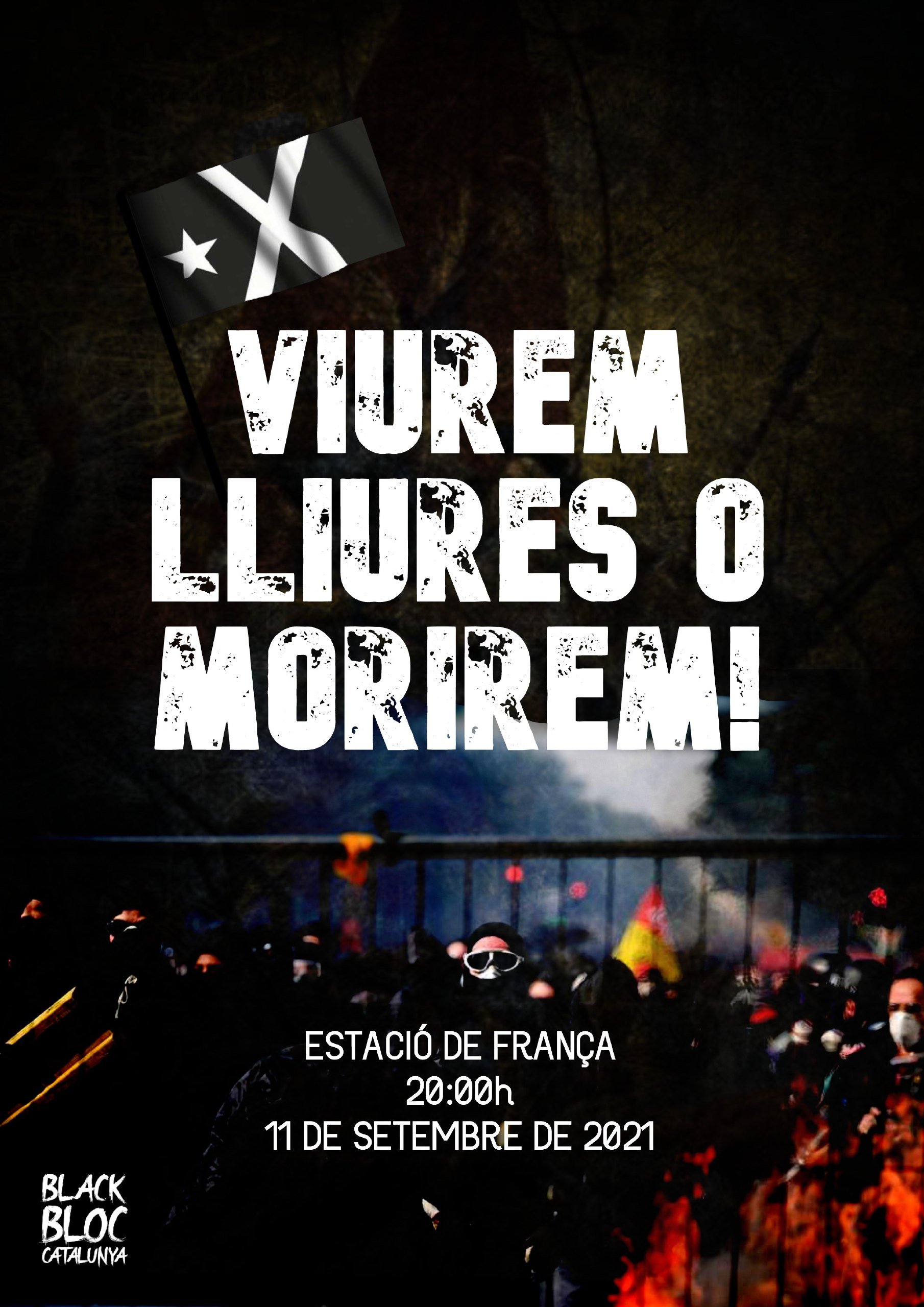 cartell black bloc catalunya 11-s diada