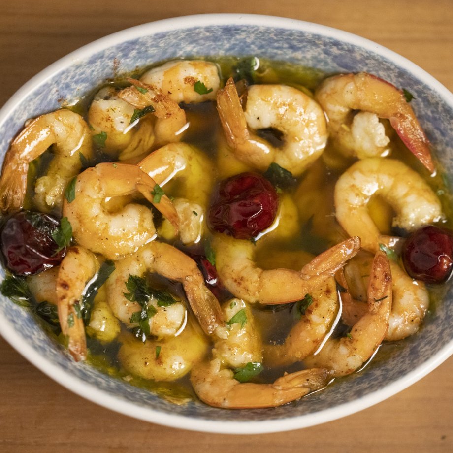 Gambas picantes al ajillo Gastronomia la Gourmeteria - Sergi Alcàzar