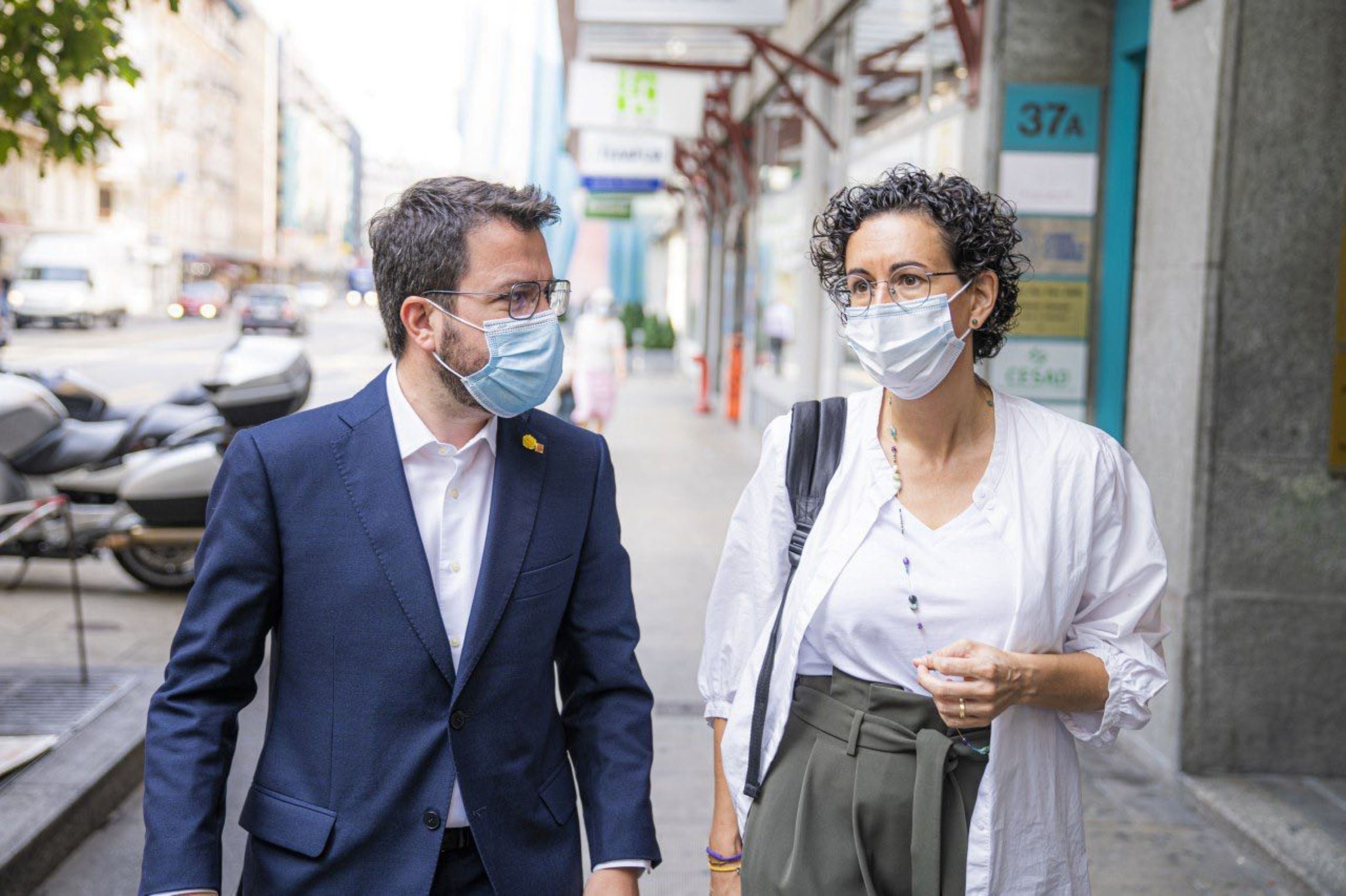 Hoy el presidente, y coordinador nacional de ERC, Pere Aragonès, y la secretaría general de ERC, Marta Rovira, se reunen en Ginebra - Arnau Carbonell