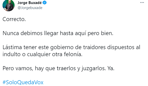 tuit reaccion buxade vox