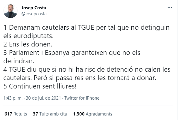 reaccion josep costa tgue