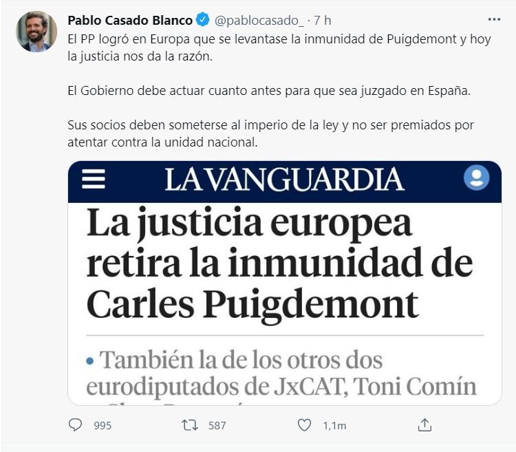 TUIT Pablo Casado