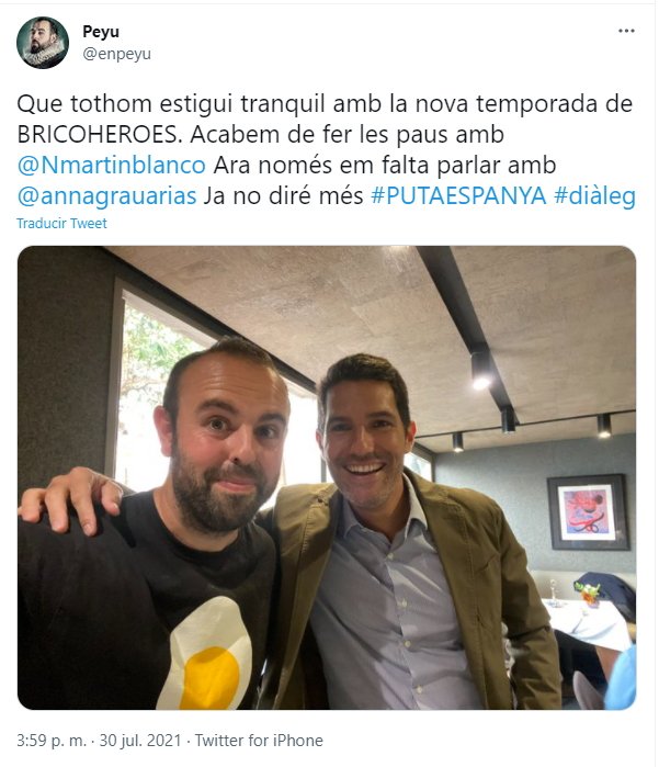 En Peyu y Nacho Martín Blanco foto Twitter