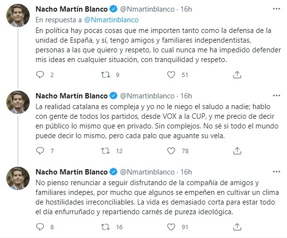 tuits Nacho Martín Blanco y foto En Peyu articulo unionistas 2 Twitter
