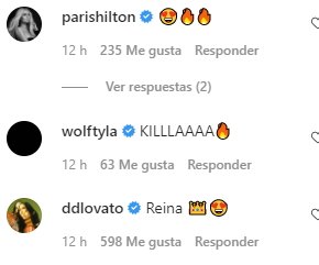 Paris Hilton y Demi Lovato a Rosalia @rosalia.vt