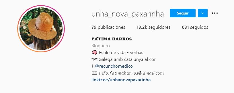 Fátima Barros influencer gallega cuenta Instagram 1