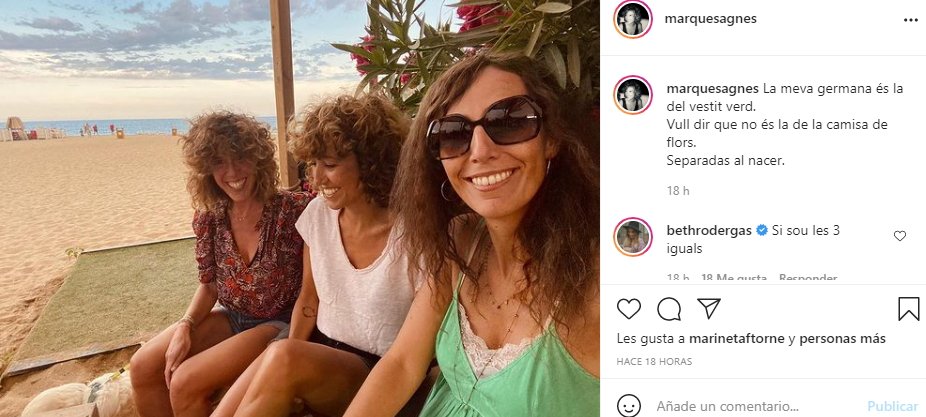 Agnès Marqués, su hermana y una amiga @marquesagnes