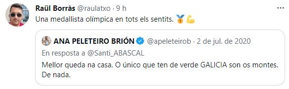 Ana Peleteiro Abascal respuesta 2 TUIT