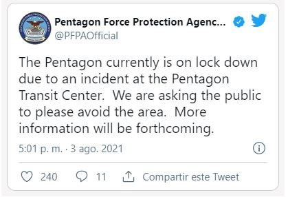 Pentagon Force Protection Agency twitter