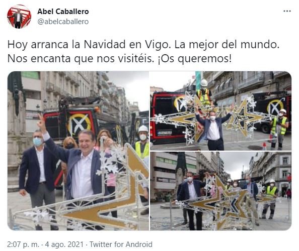 TUIT abel caballero navidad vigo