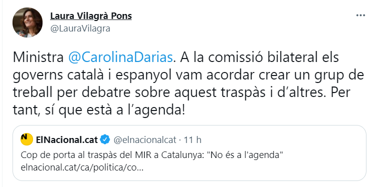 tuit laura vilagra agenda