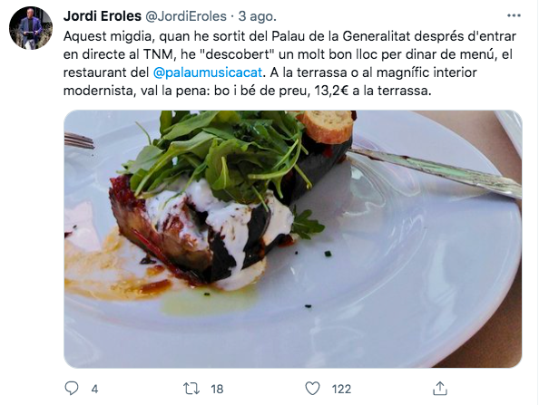 Perfil de Twitter de Jordi Eroles