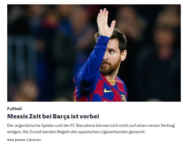 sueddeutsche adeu messi