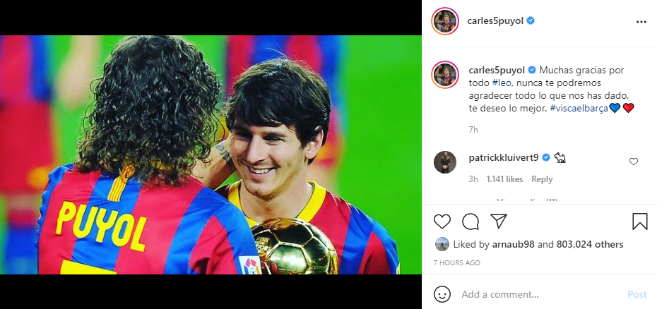 puyol 2 messi instagram @carles5puyol