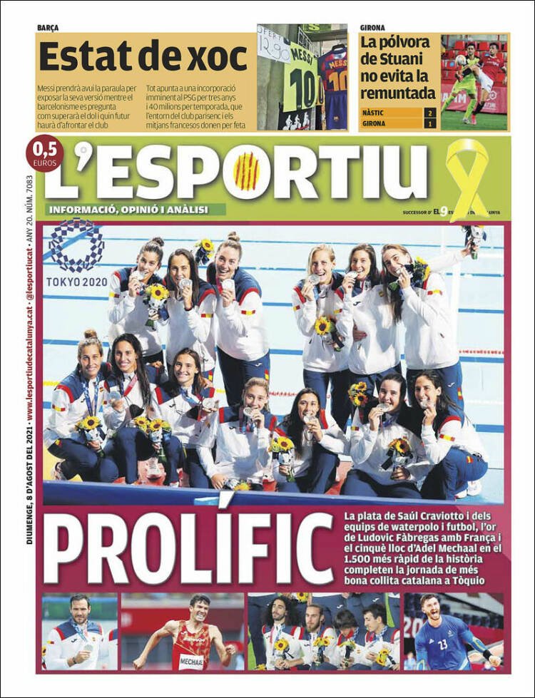 L'Esportiu Portada 08 08 2021