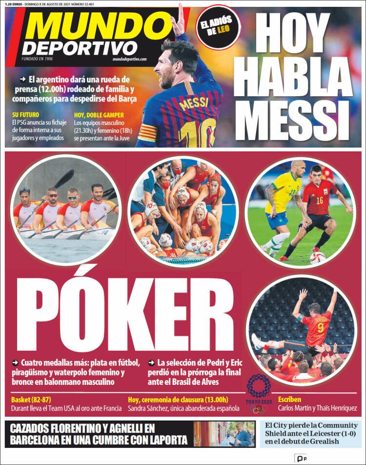 Mundo Deportivo Portada 08 08 2021