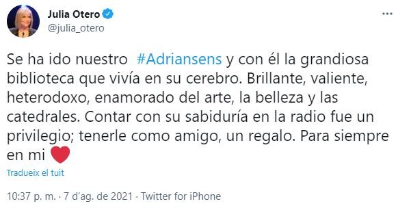 TUIT julia turó juan adriansens