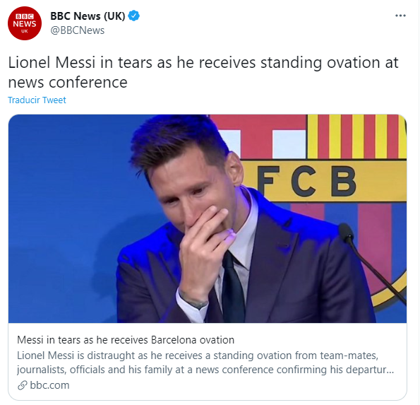 BBC Messi tuit