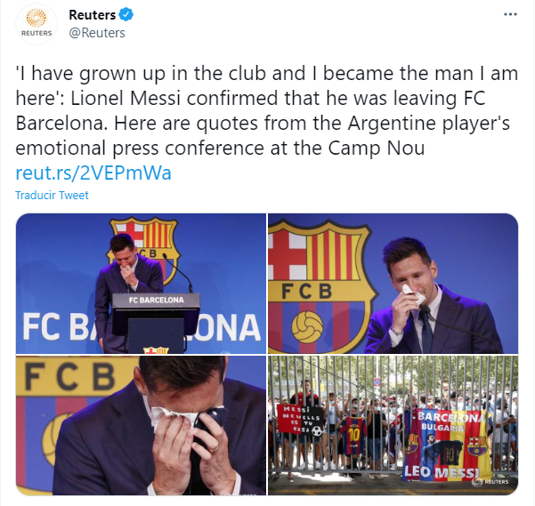 Reuters messi tuit