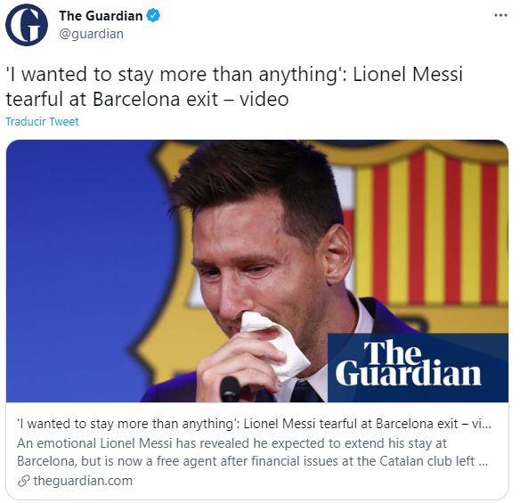 The Guardian messi tuit