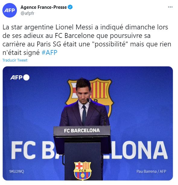 agence france messi tuit