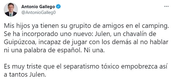 TUIT antonio gallego vox julen euskera español