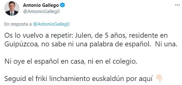 TUIT antonio gallego vox julen euskera español 2