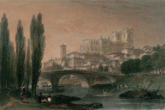 Thomas Allom   La ville d'Auch, Pyrénées