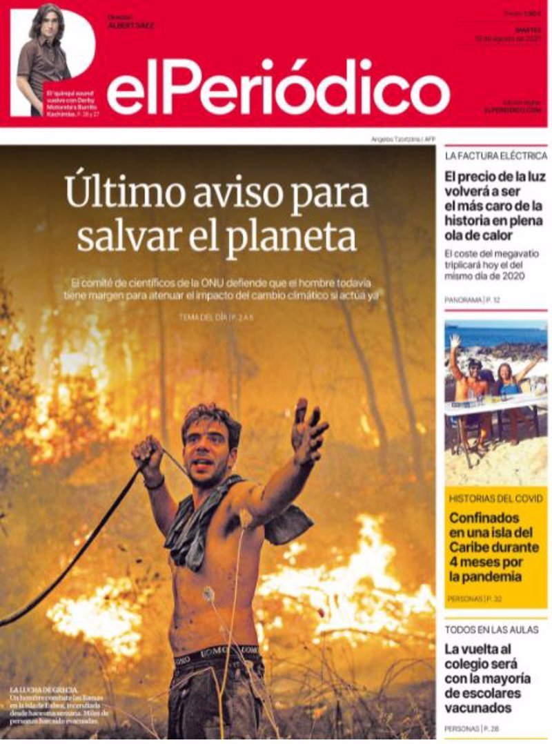 Portadas de emergencia climática: el mundo se nos muere