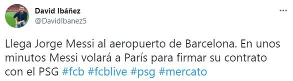 TUIT david ibanez jorge messi