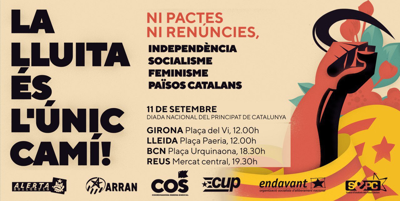 cartel manifestacion diada 11S Cup