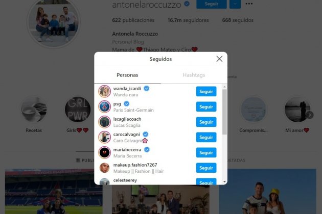 antonela sigue psg instagram